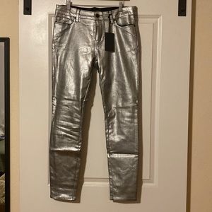 PAIGE Silver Metallic Pants
